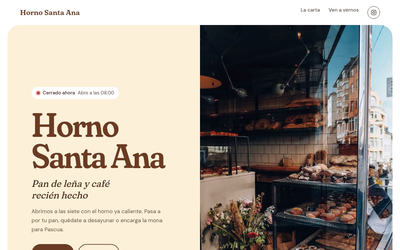 Panadería Nico — Panadería con horario en vivo, carta y encargos.